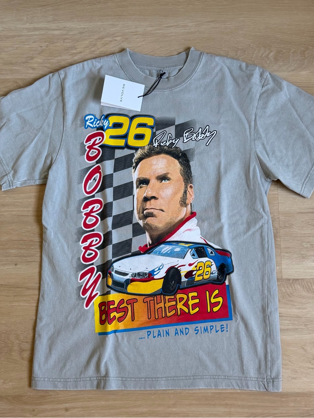 Philcos Talladega Nights Best There Is Tee in Ice Grey Pigment